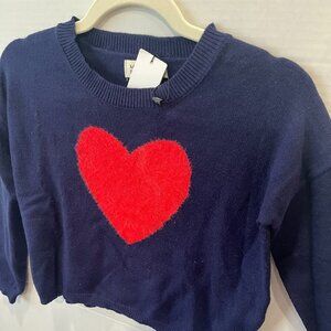 Girl - 10Y & 12Y - NWT Molly Bracken Heart of Gold Navy Sweater
